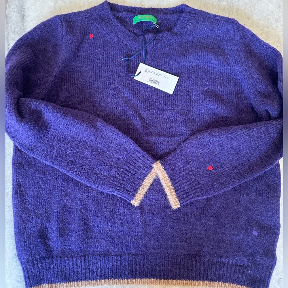 CLARE V Elsa sweater Sea Urchin (purple) XL